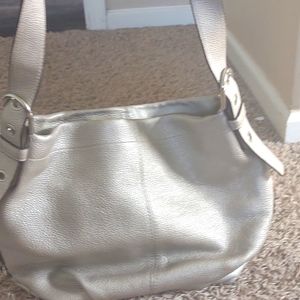 Silver COACH Purse